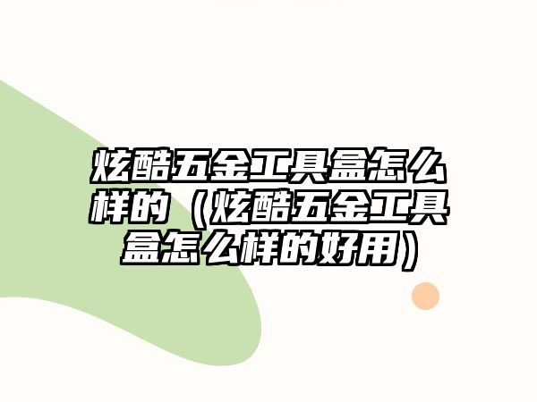 炫酷五金工具盒怎么樣的（炫酷五金工具盒怎么樣的好用）