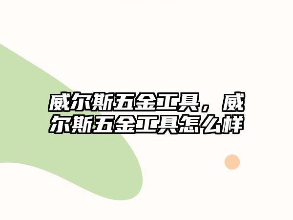 威爾斯五金工具，威爾斯五金工具怎么樣