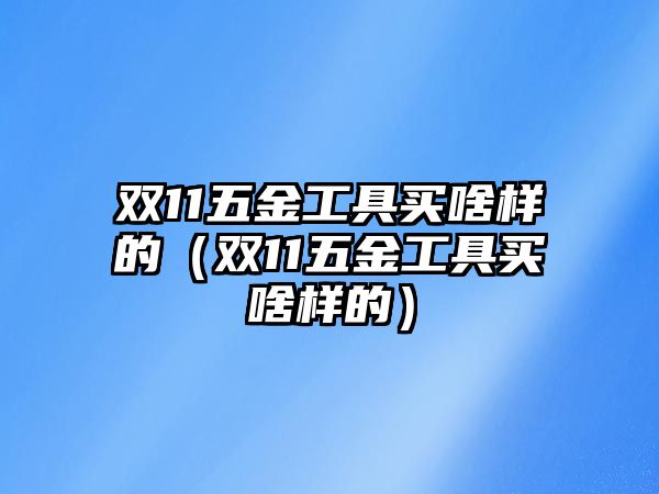 雙11五金工具買啥樣的（雙11五金工具買啥樣的）