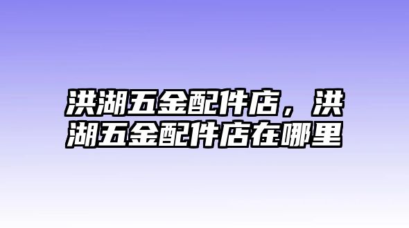 洪湖五金配件店，洪湖五金配件店在哪里