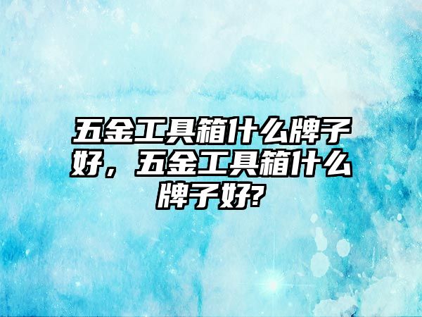 五金工具箱什么牌子好，五金工具箱什么牌子好?