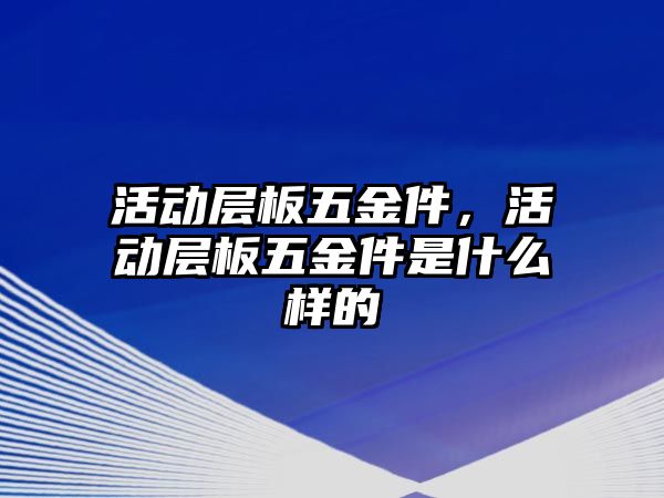 活動層板五金件，活動層板五金件是什么樣的