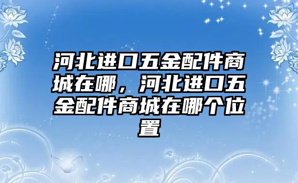 河北進口五金配件商城在哪，河北進口五金配件商城在哪個位置