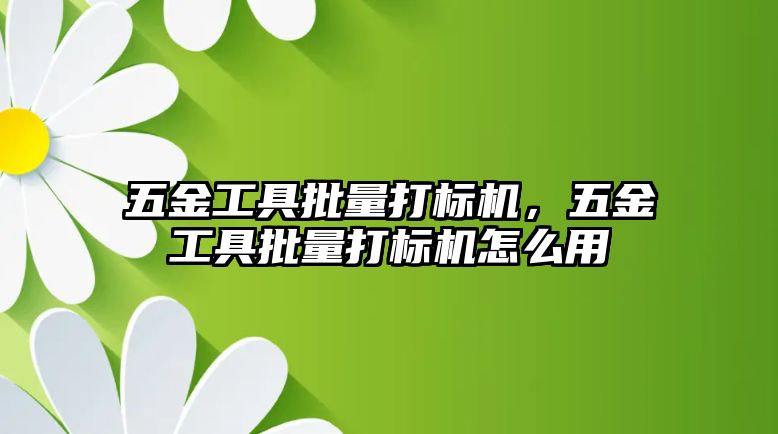 五金工具批量打標機，五金工具批量打標機怎么用