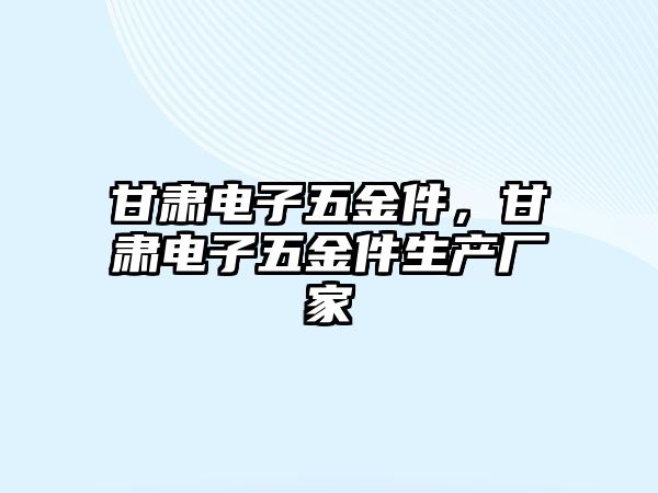 甘肅電子五金件，甘肅電子五金件生產(chǎn)廠家