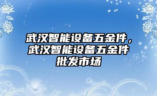 武漢智能設備五金件，武漢智能設備五金件批發市場