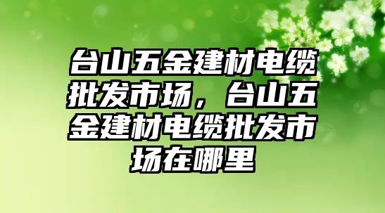 臺山五金建材電纜批發市場，臺山五金建材電纜批發市場在哪里