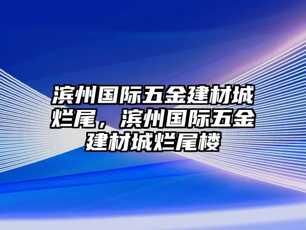 濱州國際五金建材城爛尾，濱州國際五金建材城爛尾樓