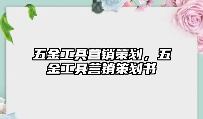 五金工具營銷策劃，五金工具營銷策劃書