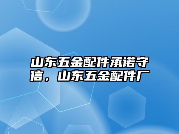 山東五金配件承諾守信，山東五金配件廠