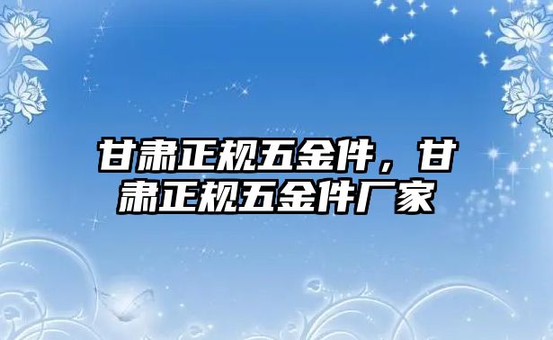 甘肅正規五金件，甘肅正規五金件廠家