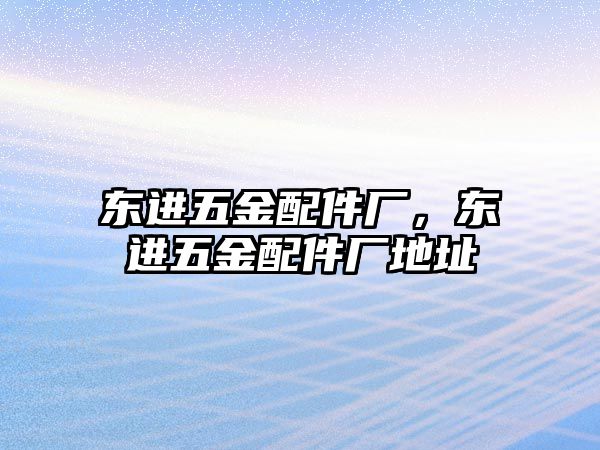 東進五金配件廠，東進五金配件廠地址