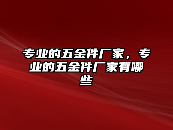 專業的五金件廠家，專業的五金件廠家有哪些