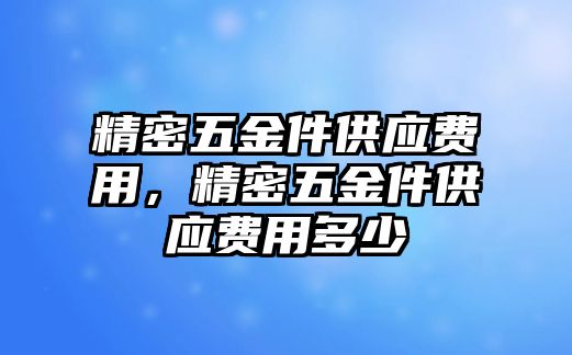 精密五金件供應(yīng)費用，精密五金件供應(yīng)費用多少