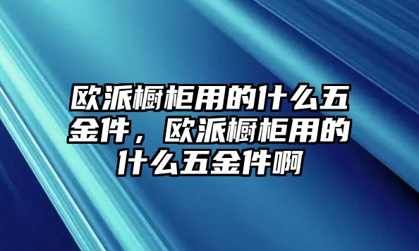 歐派櫥柜用的什么五金件，歐派櫥柜用的什么五金件啊