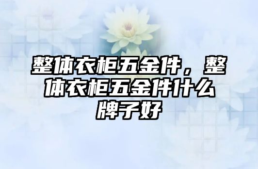 整體衣柜五金件，整體衣柜五金件什么牌子好