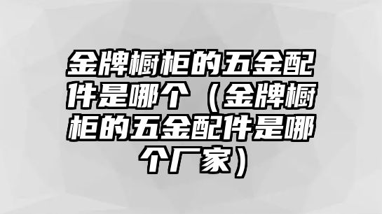 金牌櫥柜的五金配件是哪個（金牌櫥柜的五金配件是哪個廠家）