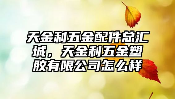 天金利五金配件總匯城，天金利五金塑膠有限公司怎么樣