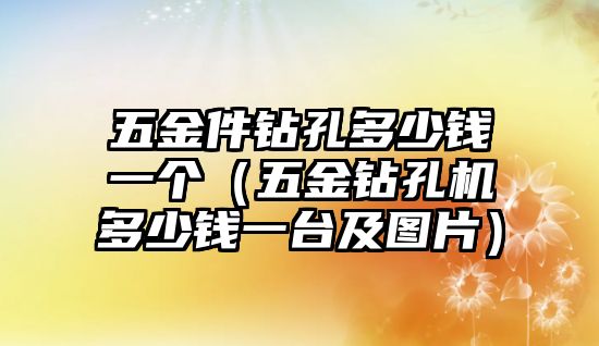 五金件鉆孔多少錢一個（五金鉆孔機多少錢一臺及圖片）