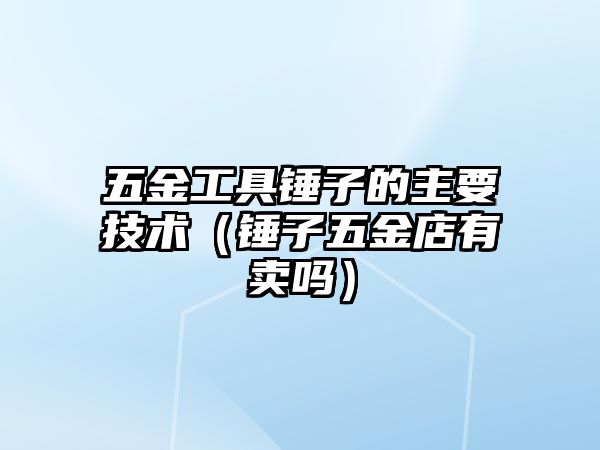 五金工具錘子的主要技術(shù)（錘子五金店有賣嗎）