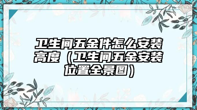 衛生間五金件怎么安裝高度（衛生間五金安裝位置全景圖）