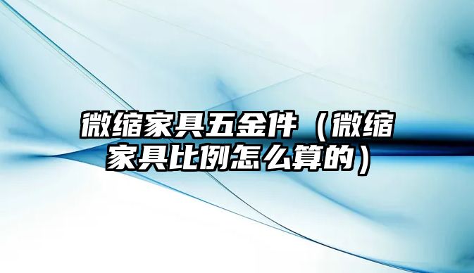 微縮家具五金件（微縮家具比例怎么算的）