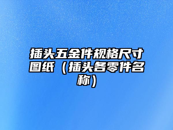 插頭五金件規(guī)格尺寸圖紙（插頭各零件名稱）