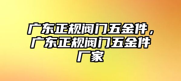 廣東正規閥門五金件，廣東正規閥門五金件廠家