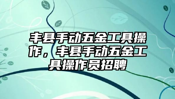 豐縣手動五金工具操作，豐縣手動五金工具操作員招聘