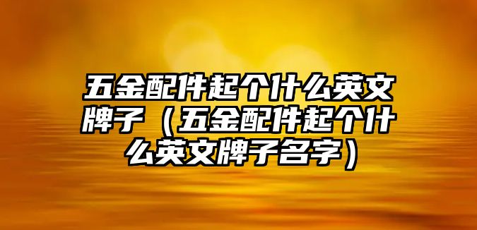 五金配件起個(gè)什么英文牌子（五金配件起個(gè)什么英文牌子名字）