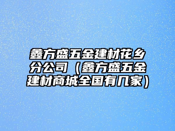 鑫方盛五金建材花鄉(xiāng)分公司（鑫方盛五金建材商城全國(guó)有幾家）