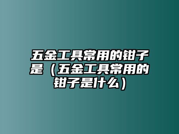 五金工具常用的鉗子是（五金工具常用的鉗子是什么）