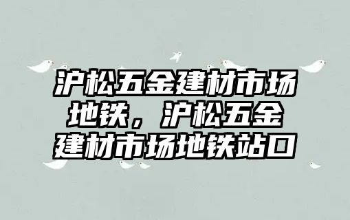 滬松五金建材市場地鐵，滬松五金建材市場地鐵站口