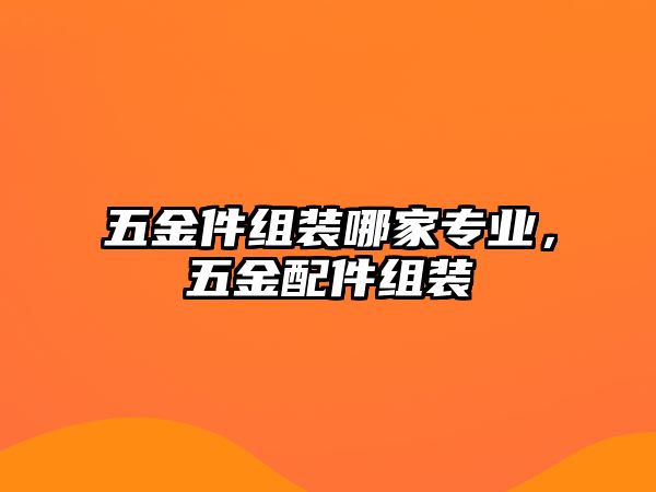 五金件組裝哪家專業，五金配件組裝